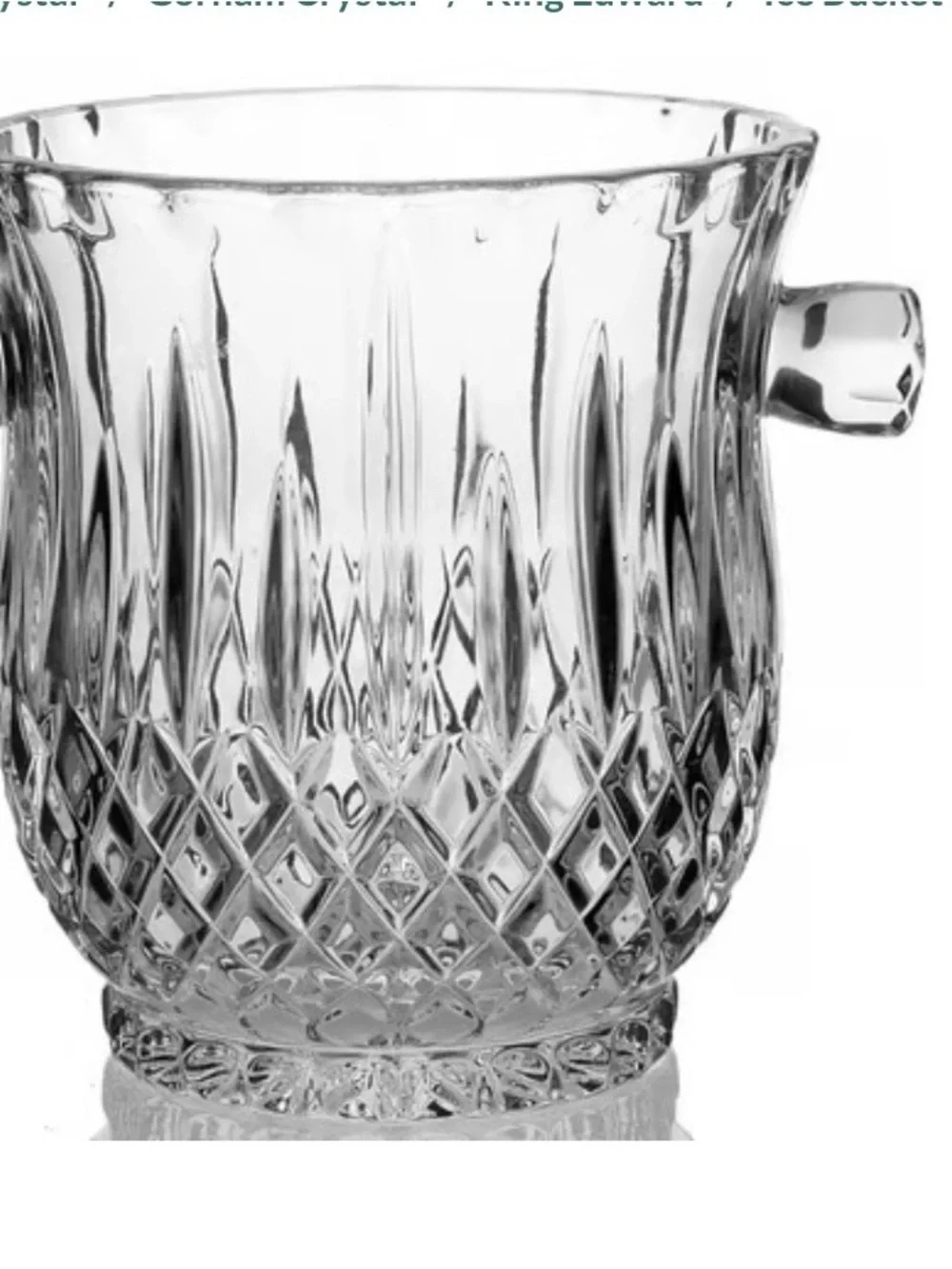 Gorham King Edward Crystal Ice Bucket Vintage Lead Crystal